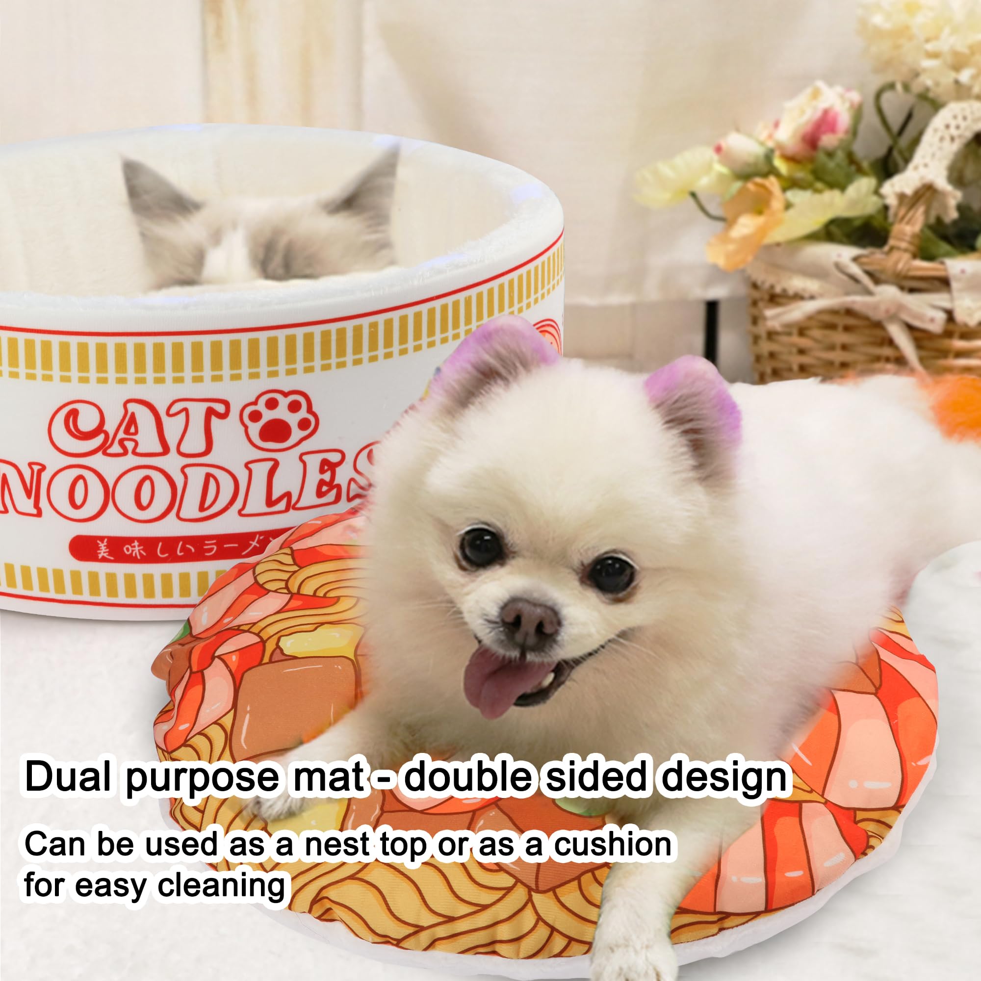 Chongxing Ramen Noodle Bed sized 19.7 inches fits small to medium pets