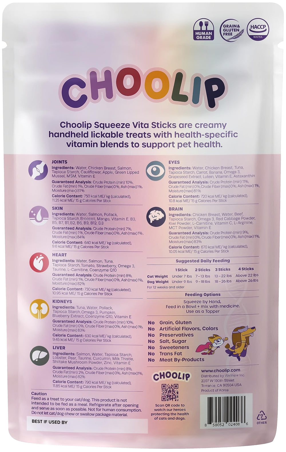 Choolip Squeeze Vita Stick all-life-stages bottle with vet-formulated label