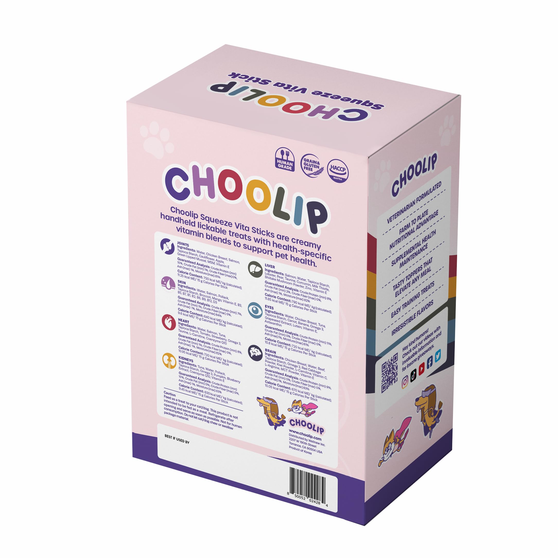 Choolip Squeeze Vita Stick all-life-stages design suitable for pets.