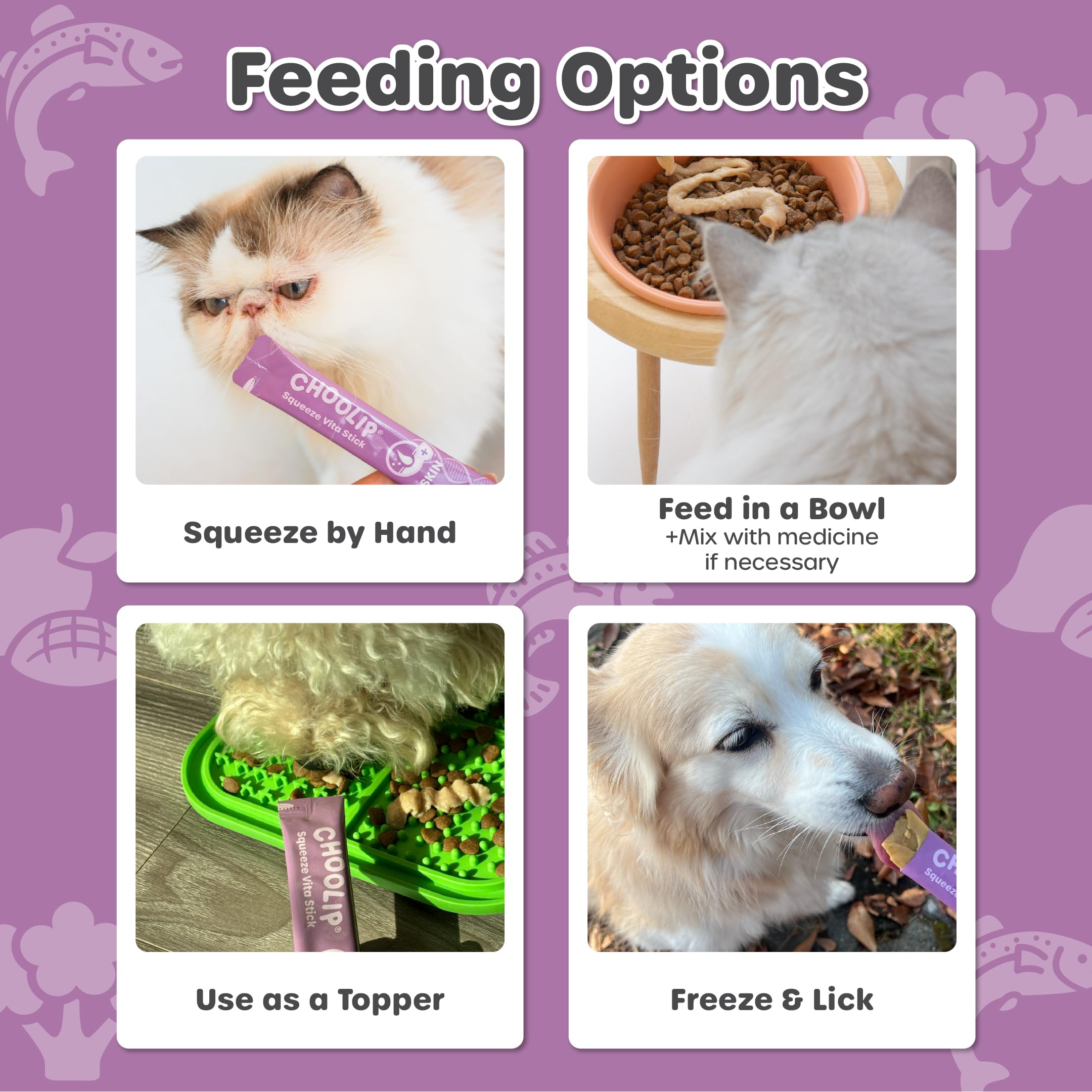 Choolip Squeeze Vita Stick biotin-vitamin-e: fortified formula to support fur growth