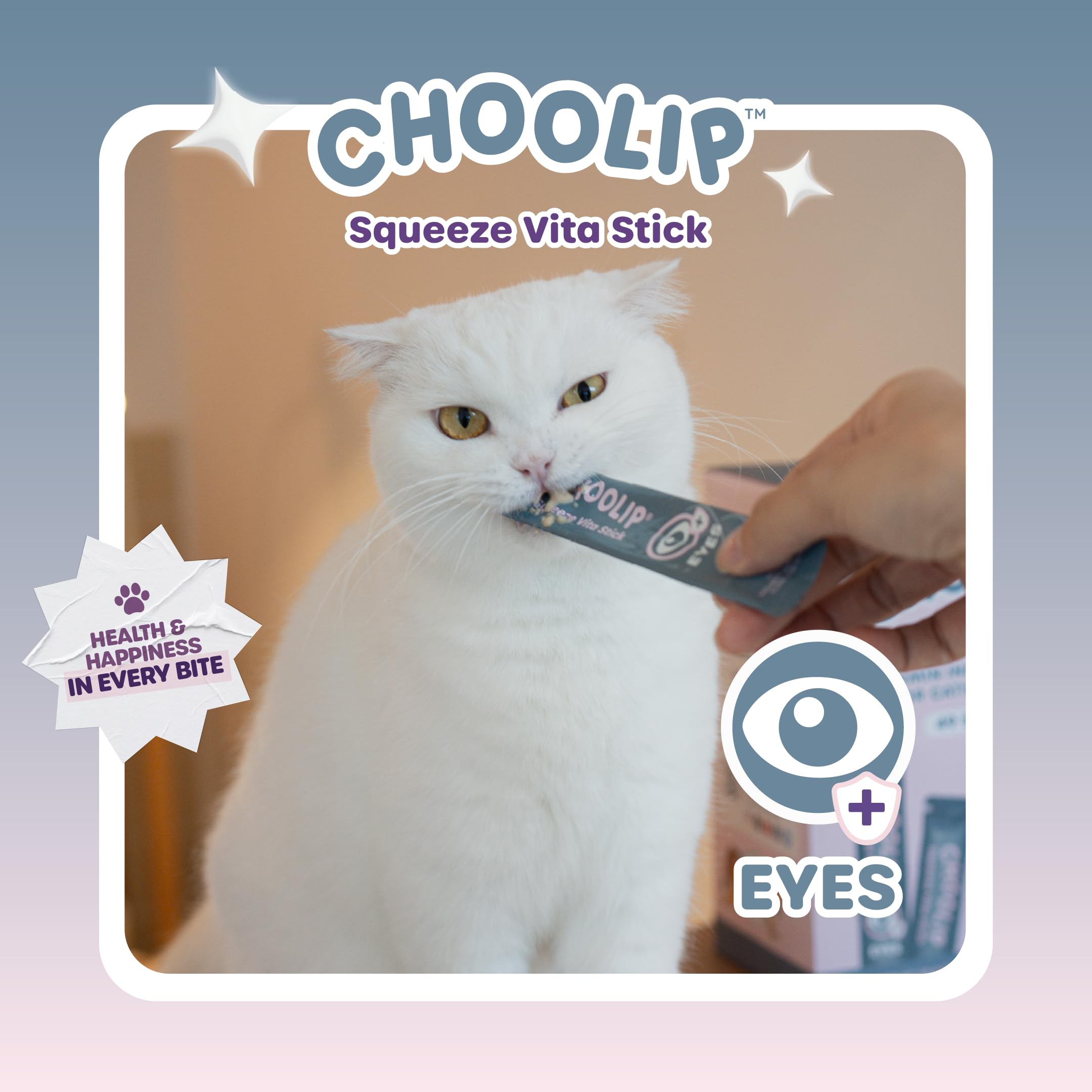 Choolip Squeeze Vita Stick cat dog use demonstrates versatile lickable treat.