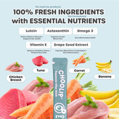 Choolip Squeeze Vita Stick cream puree highlights smooth texture for easy feeding.