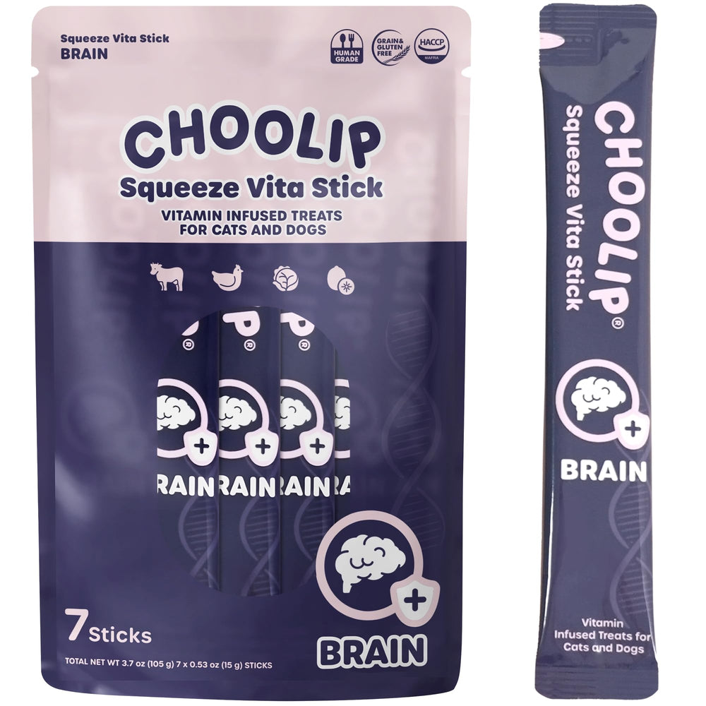 Choolip Squeeze Vita Stick cream texture closeup, irresistible lickable treat for pets