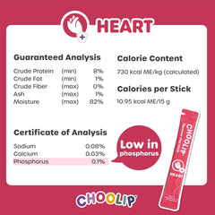 Choolip Squeeze Vita Stick dog-cat treats 2x7 emphasizes omega-3 and taurine for heart health support
