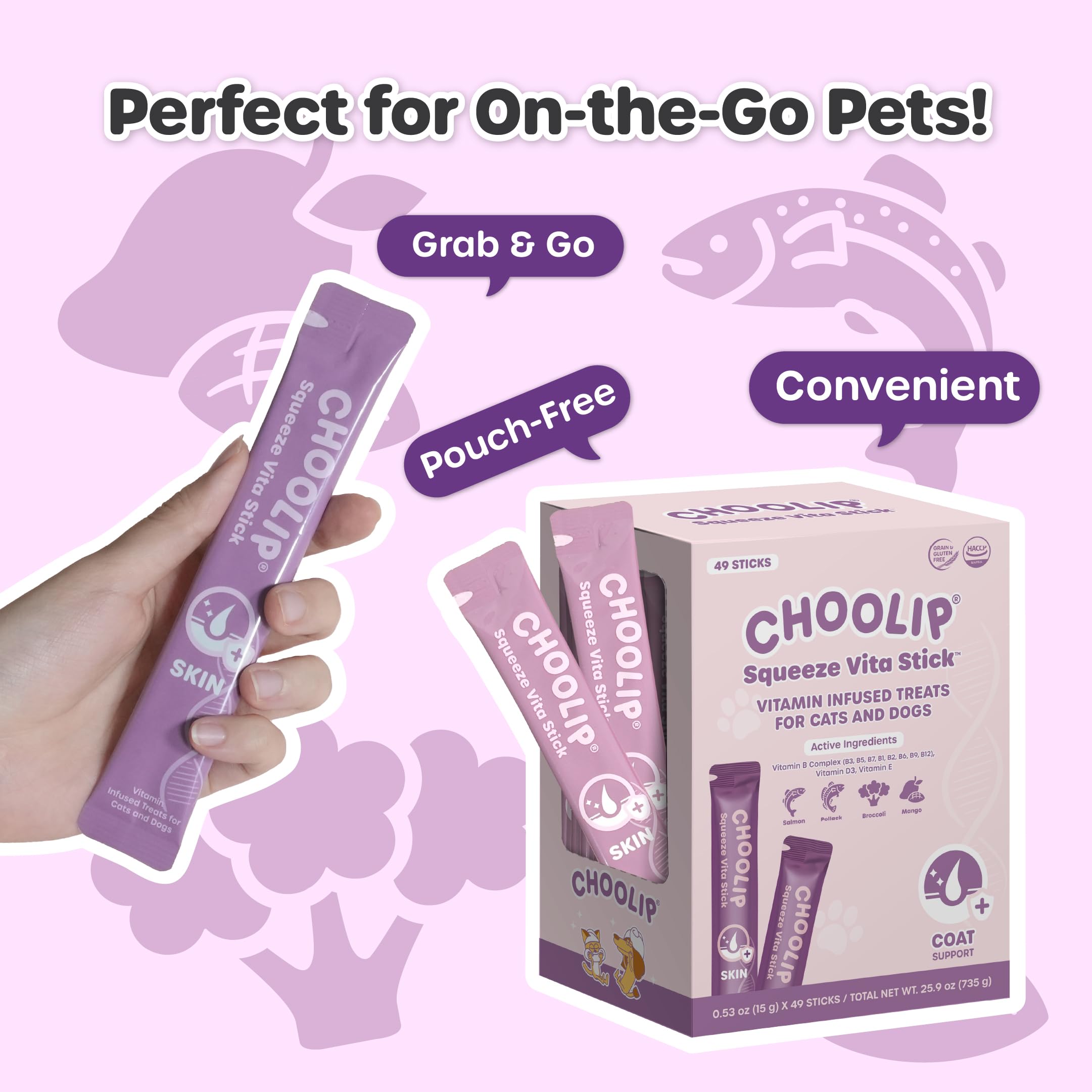 Choolip Squeeze Vita Stick frozen-treat: a refreshing lickable snack for pets