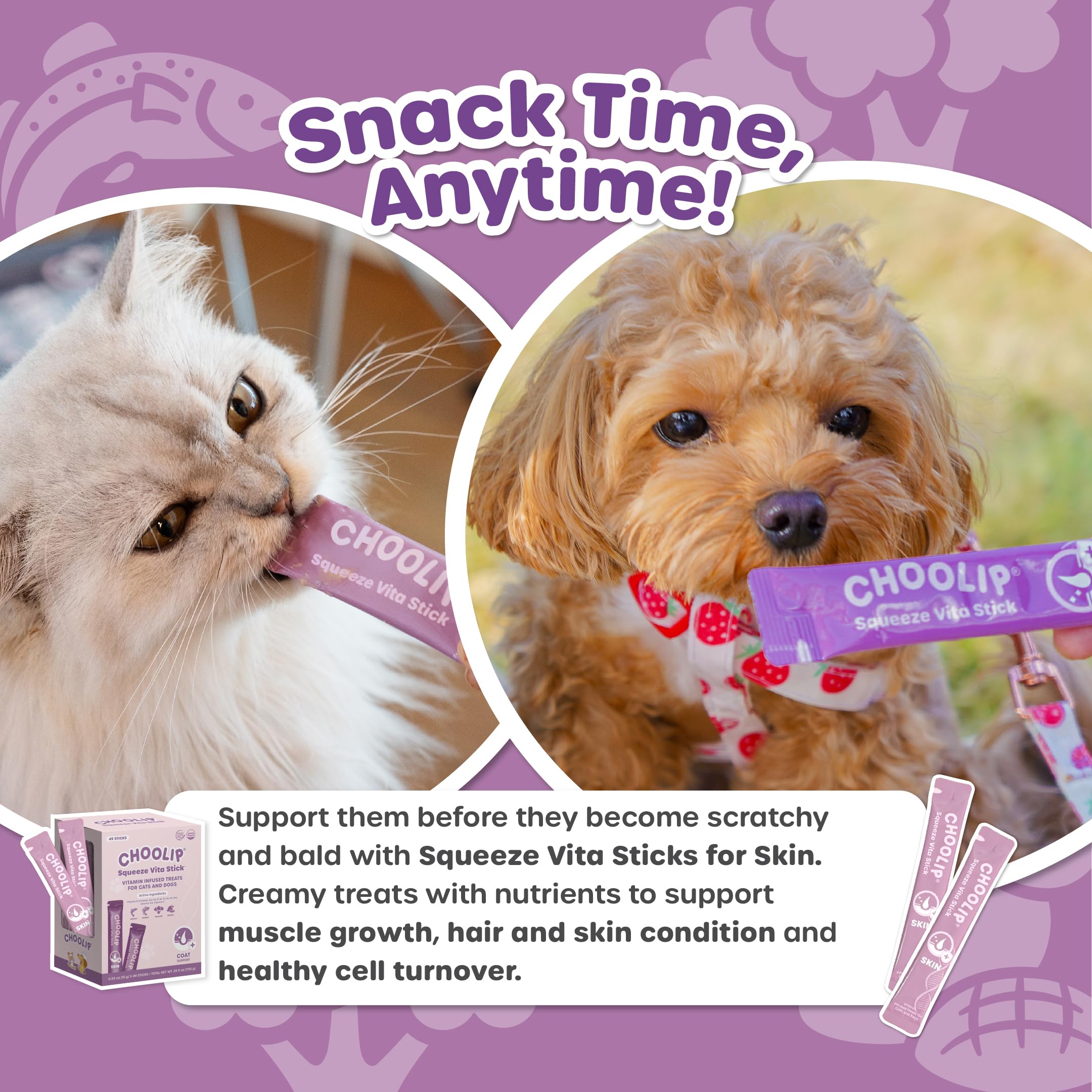 Choolip Squeeze Vita Stick grain-free-formula: gentle on sensitive stomachs