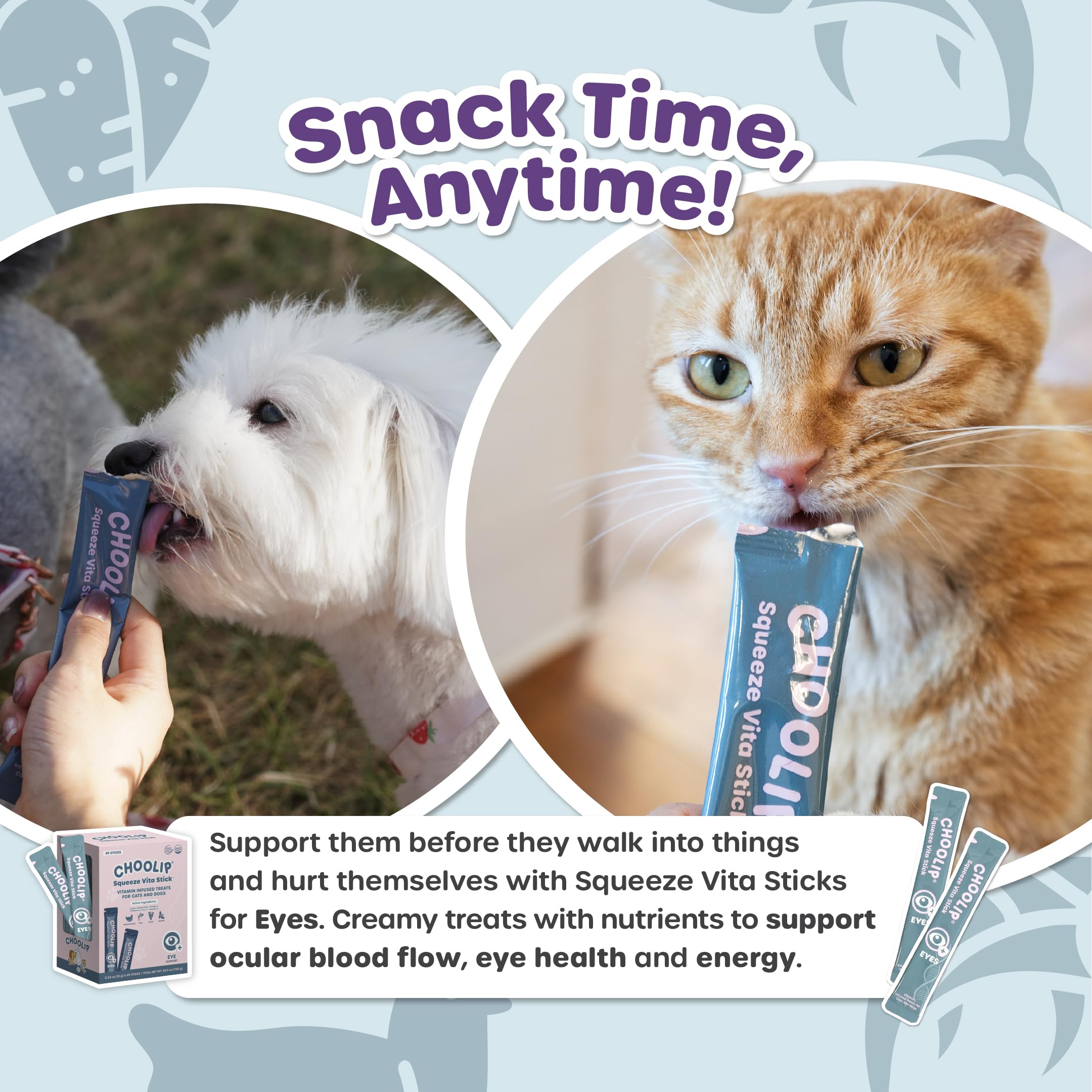 Choolip Squeeze Vita Stick grain-free label emphasizing gentle digestion
