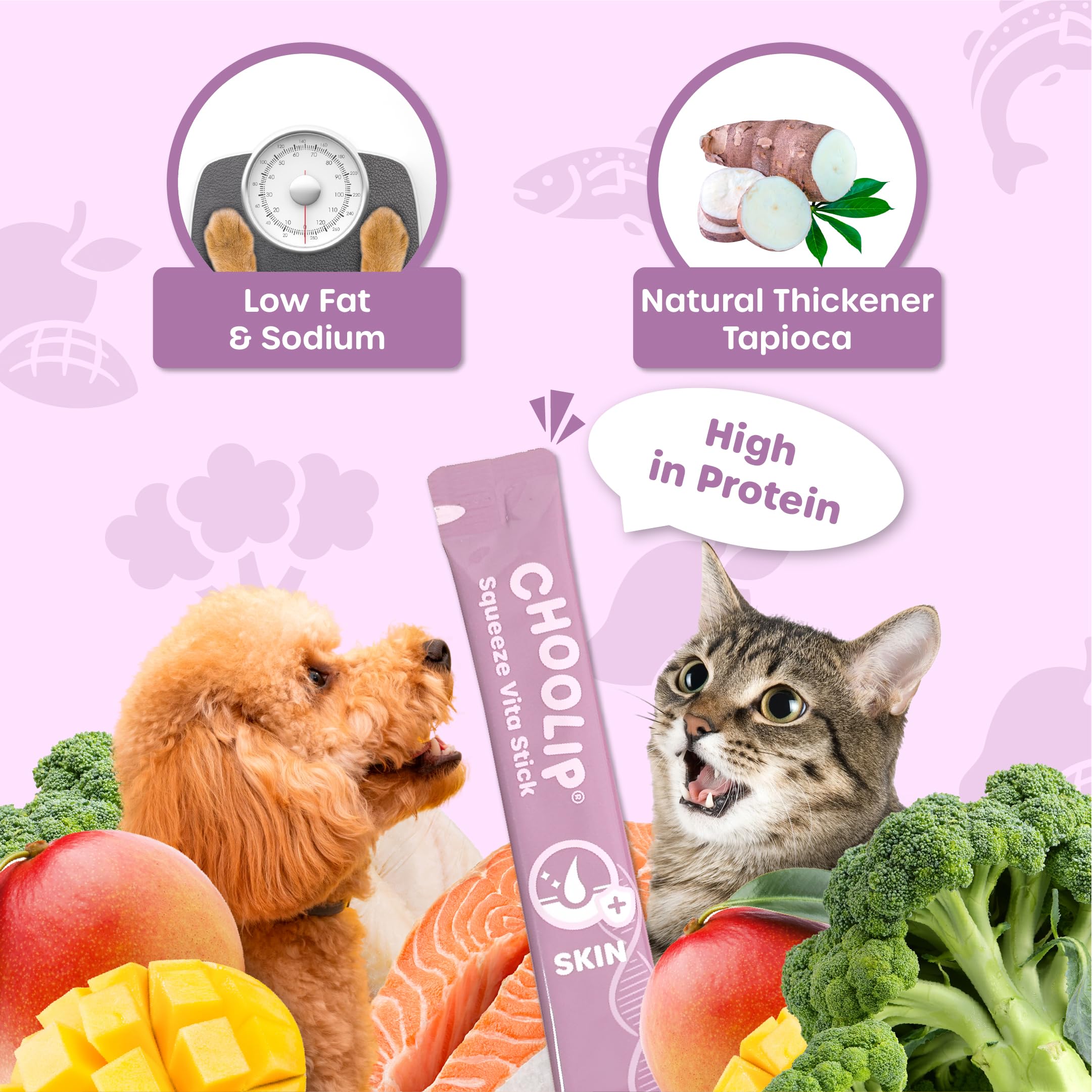 Choolip Squeeze Vita Stick omega-3: supports skin and fur health with essential fatty acids