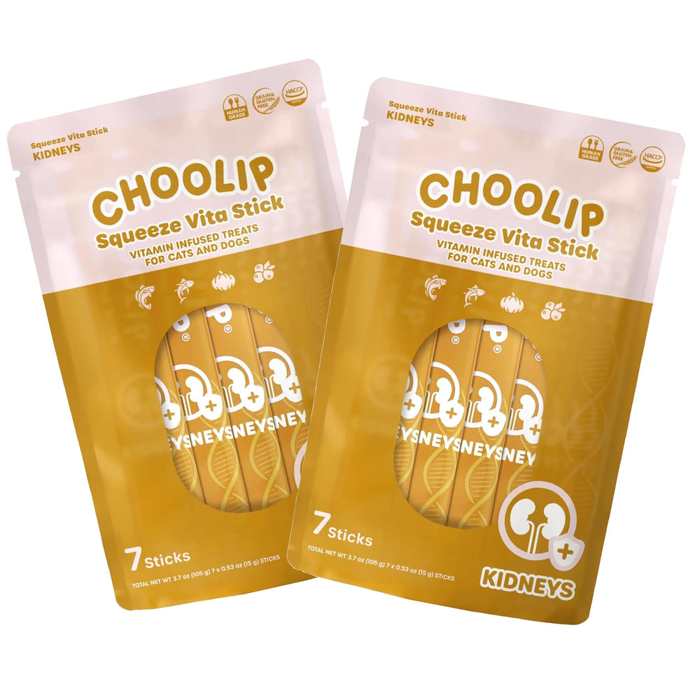 Choolip Squeeze Vita Stick open-pack shows the value bundle for daily kidney support.