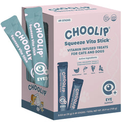 Choolip Squeeze Vita Stick pack front with vet-formulated eye support
