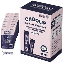 Choolip Squeeze Vita Stick packaging box showing ready-to-use brain-support snack