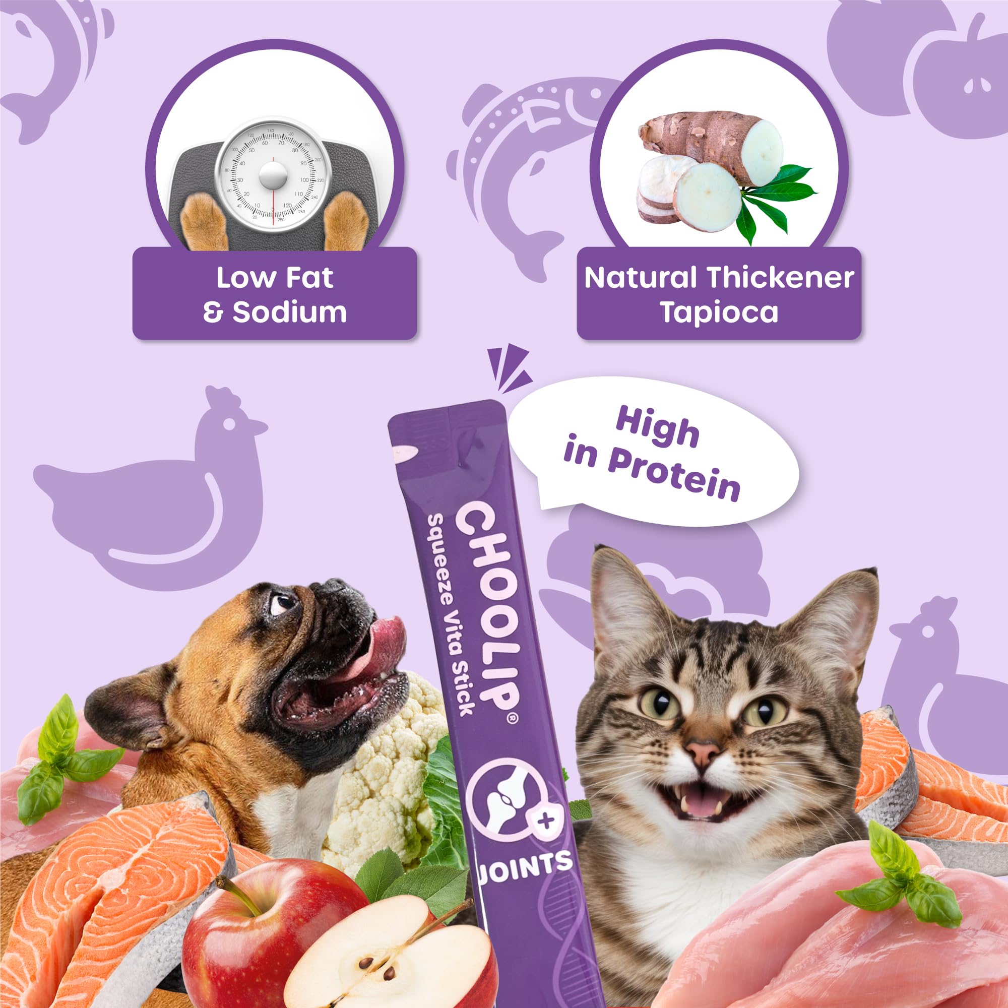 Choolip Squeeze Vita Stick real chicken and salmon puree closeup