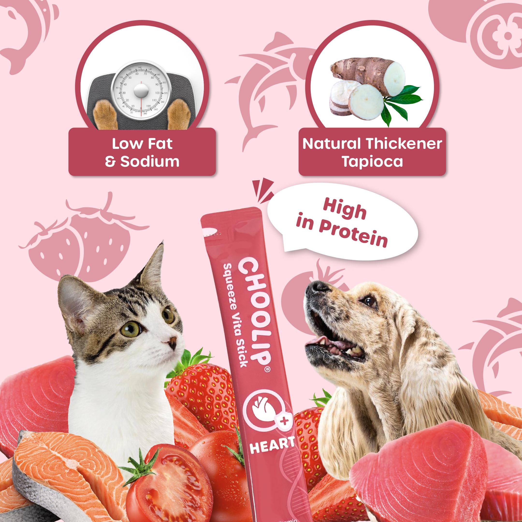 Choolip Squeeze Vita Stick grain-free formula supports sensitive digestion.