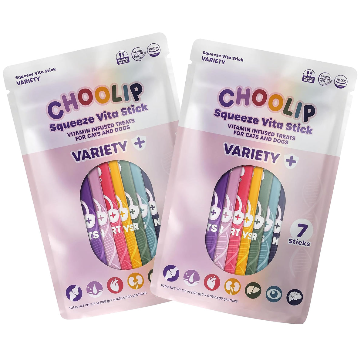 Choolip Squeeze Vita Stick variety pack display for convenient daily wellness