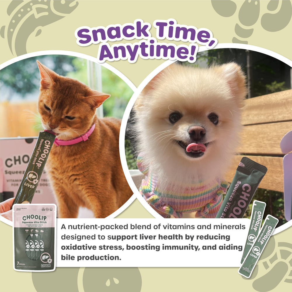 Choolip Squeeze Vita Stick vet-formulated liver support concept for pets