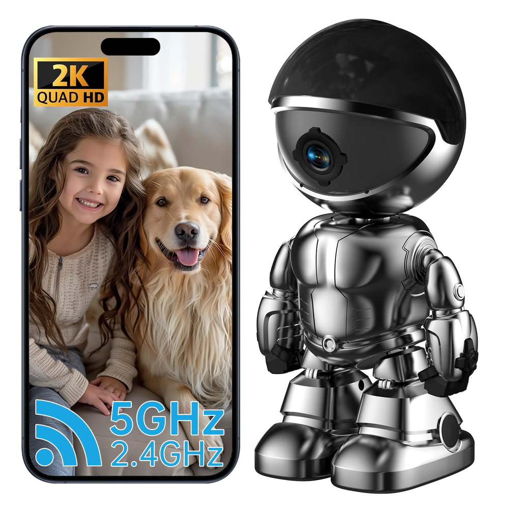 Chpuss Indoor Camera Robot 2K WiFi view for clear home monitoring.