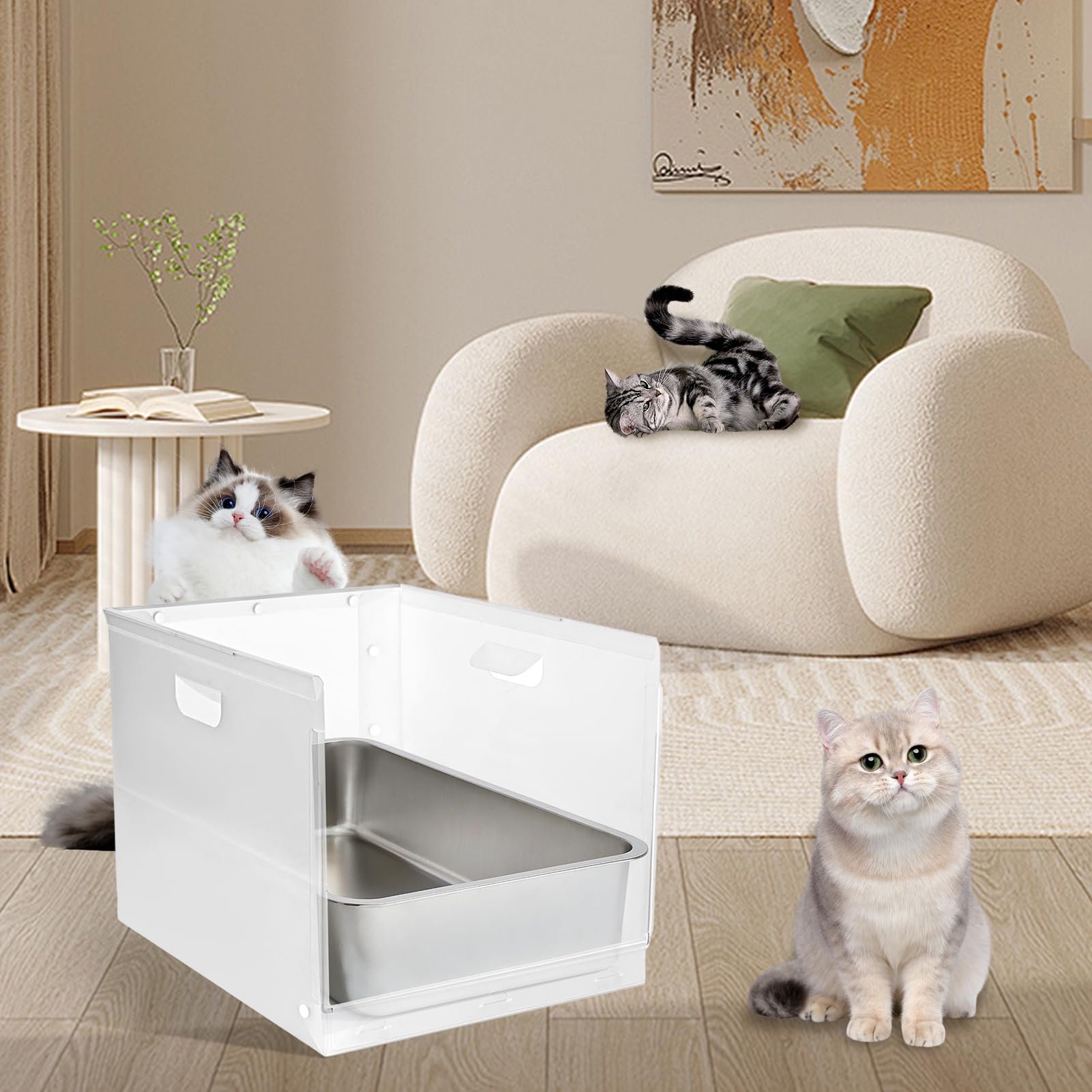 CHQZYX shield in-use guard reduces litter scatter during use.