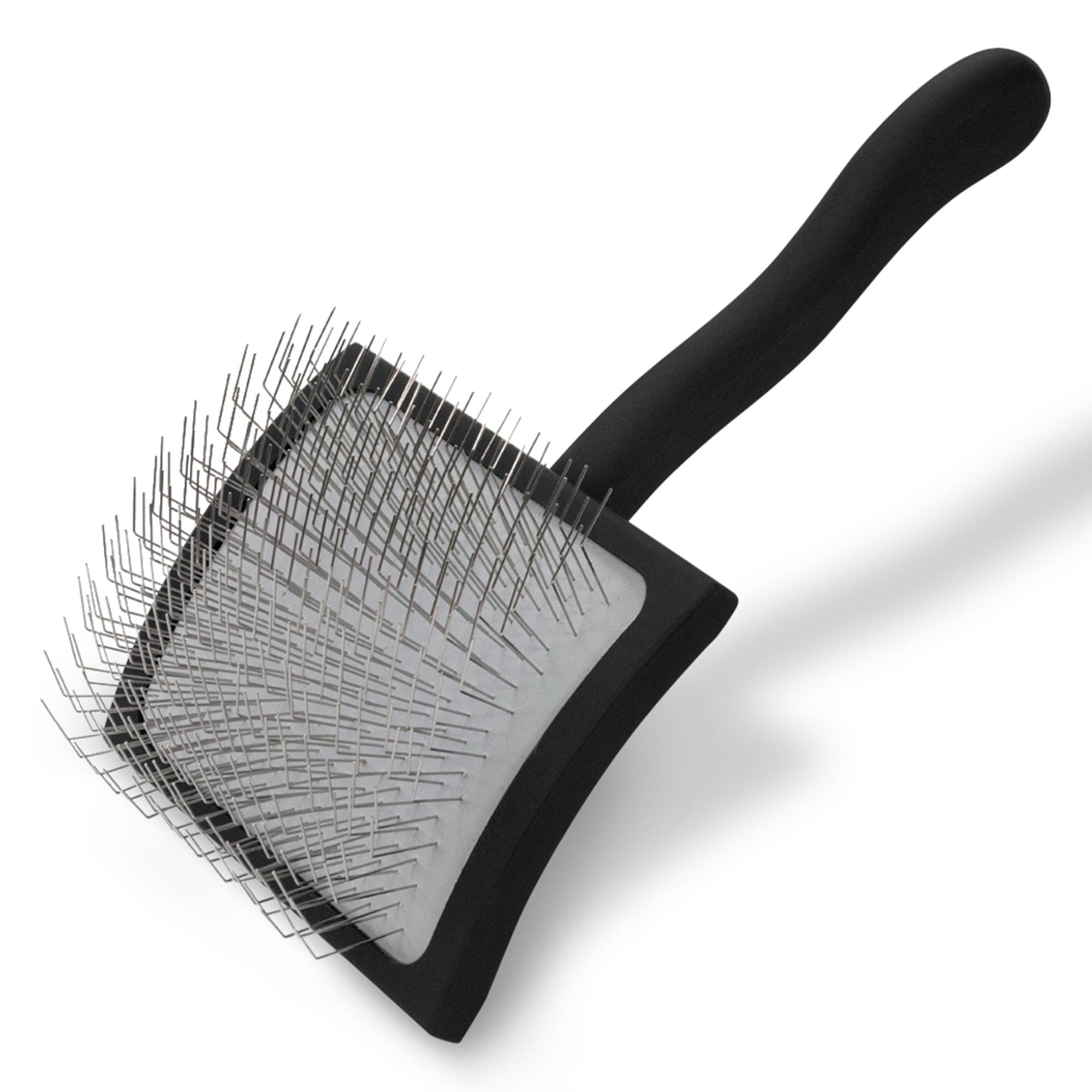 Chris Christensen Big K Slicker Brush coat closeup shows dense doodle fur detangling