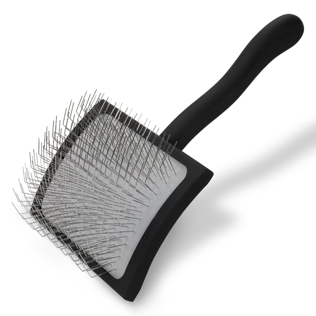 Chris Christensen Big K Slicker Brush coat closeup shows dense doodle fur detangling
