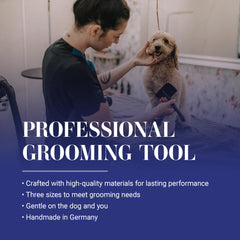 Chris Christensen Big K Slicker Brush detangling power helps remove mats without harsh tugging.