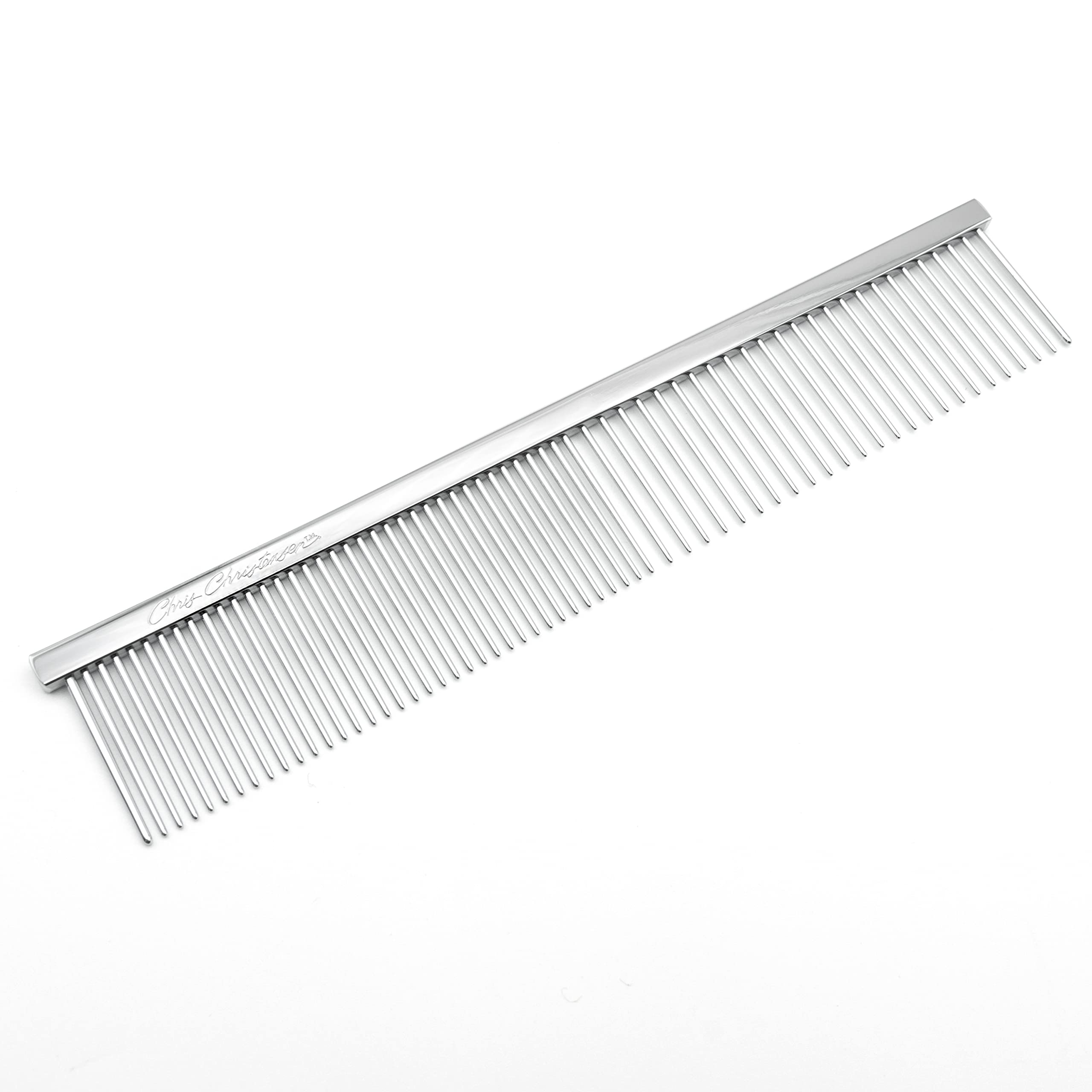 Chris Christensen buttercomb000 7-5in sideview for gentle, controlled grooming on all coat types.