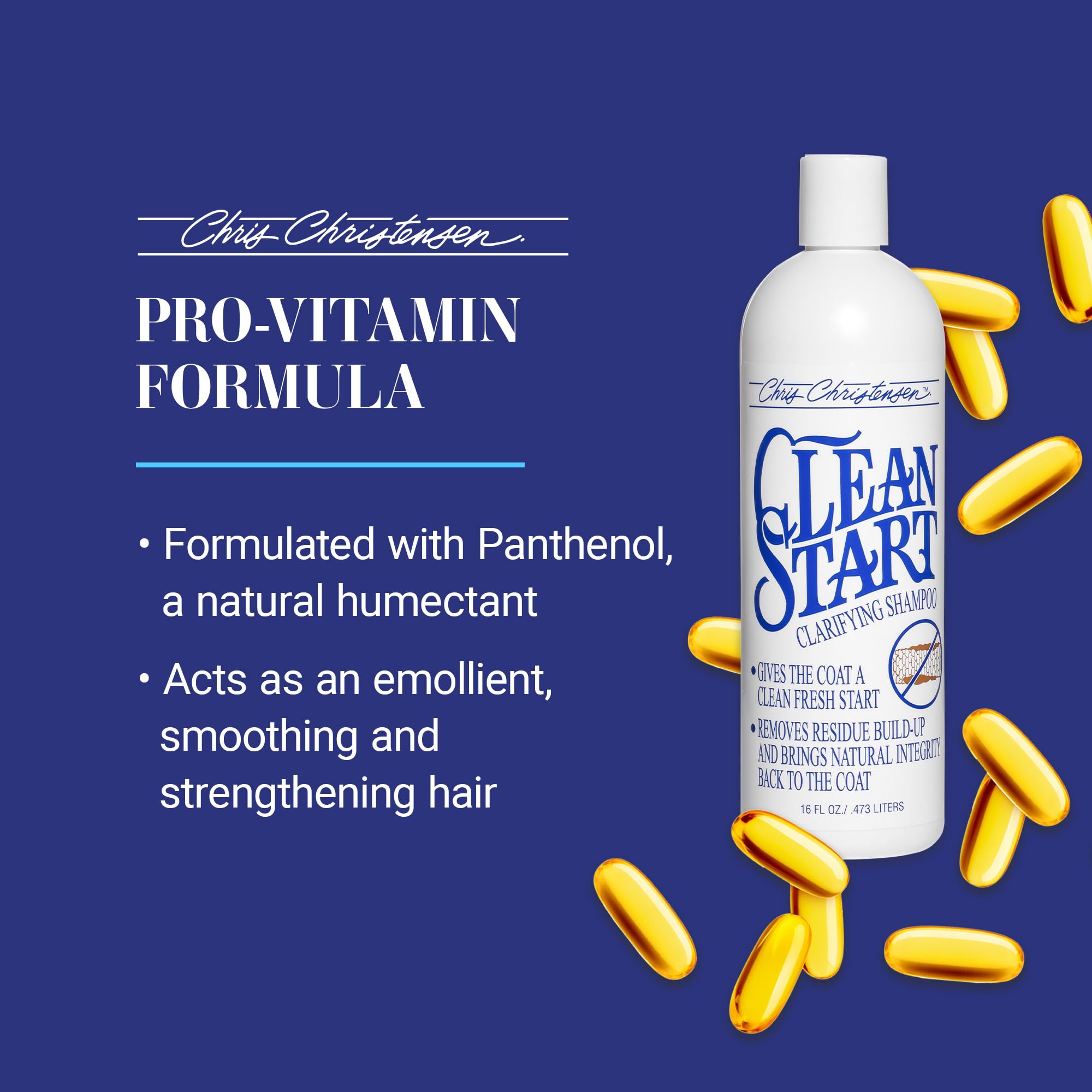 Hand applying Clean Start shampoo shows even distribution for a full-body cleanse