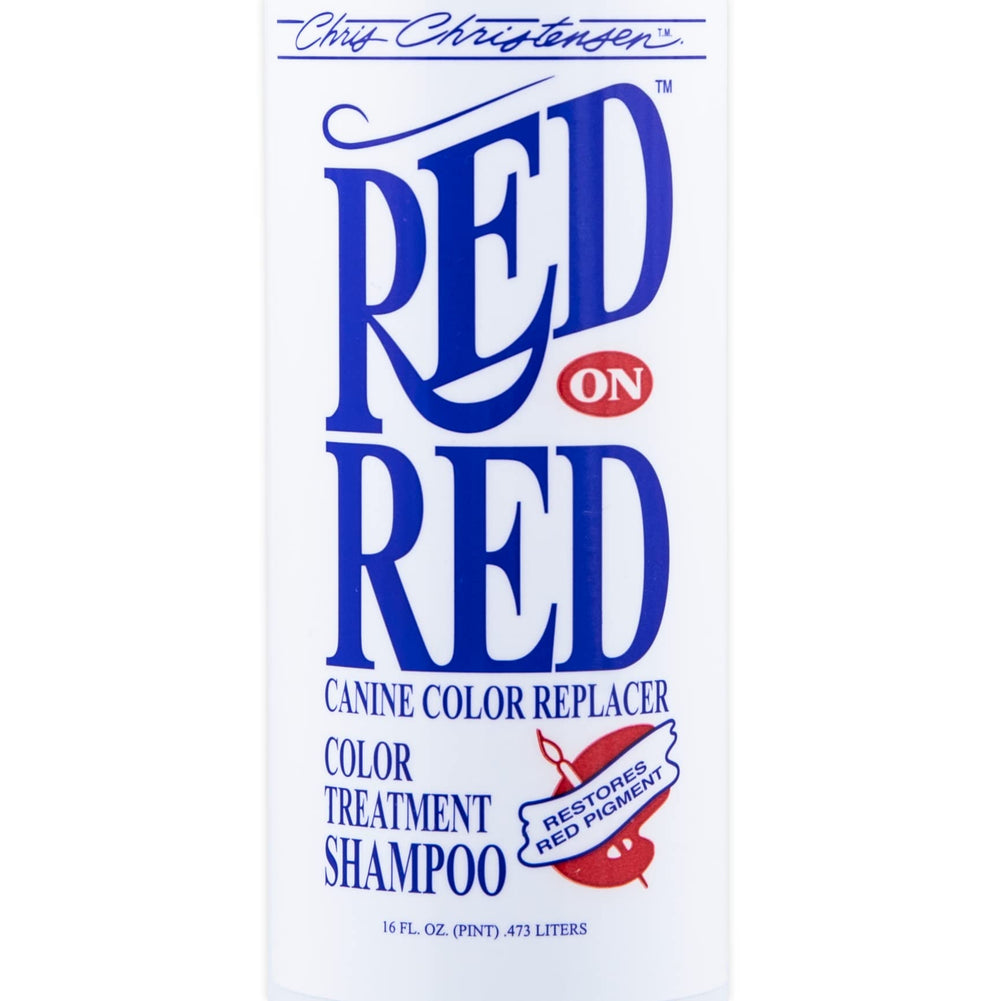 Chris Christensen Red on Red applied to a dog during grooming session.