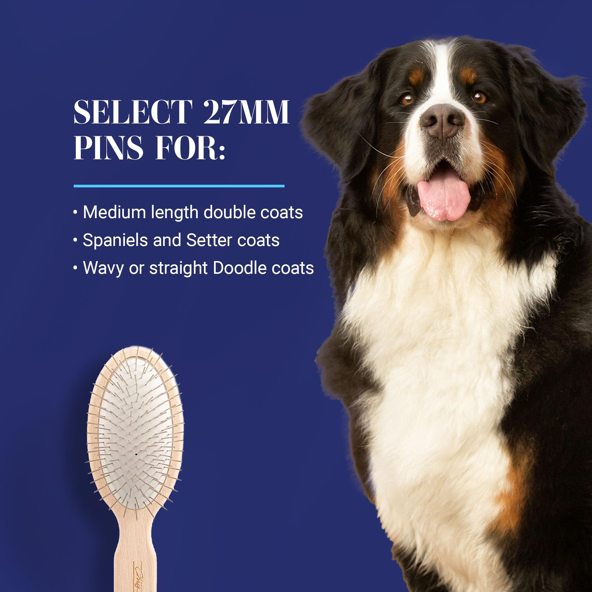Chris Christensen mini pin brush for travel fits pockets and on the go.