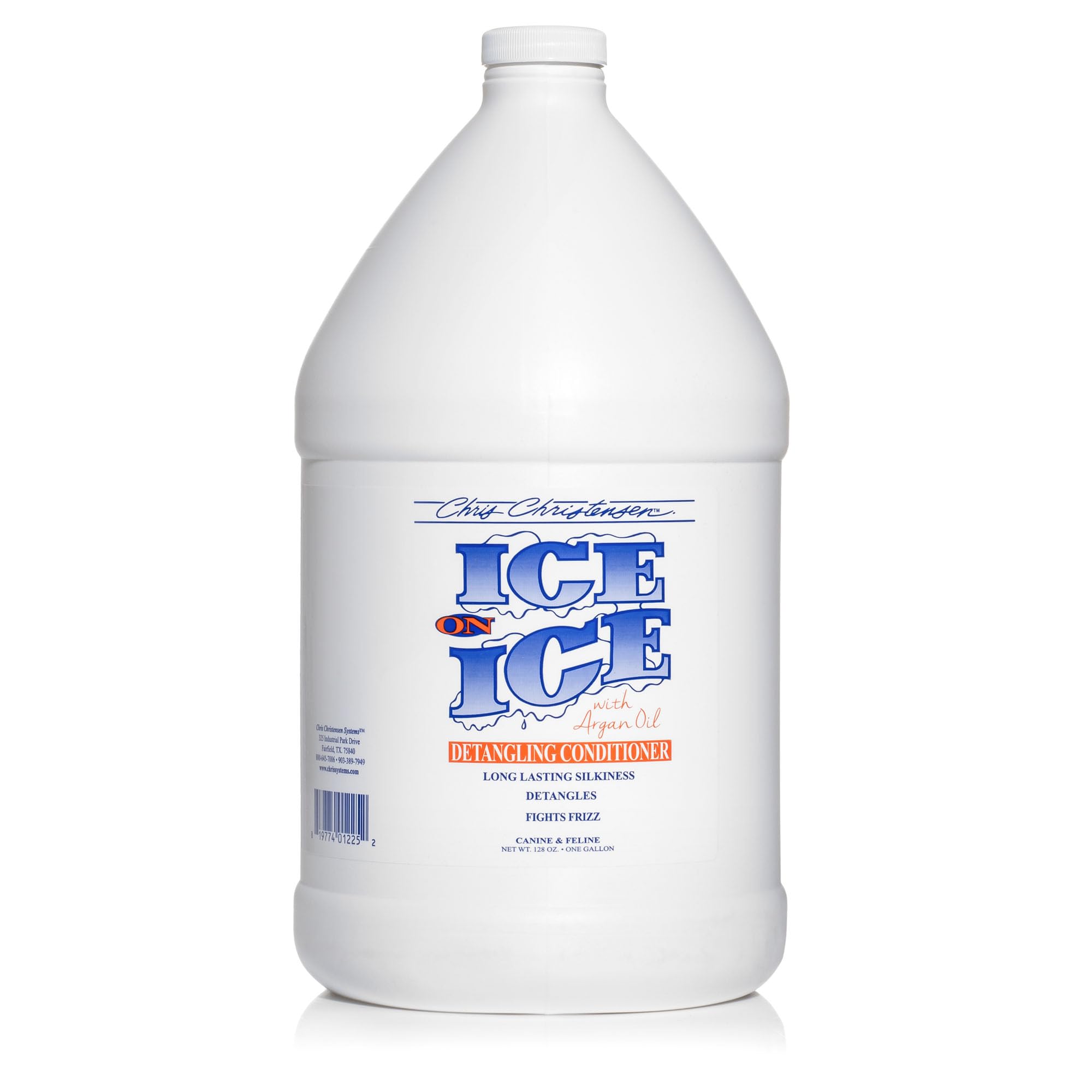 Chris Christensen Ice on Ice detangling conditioner bottle hero for professional grooming
