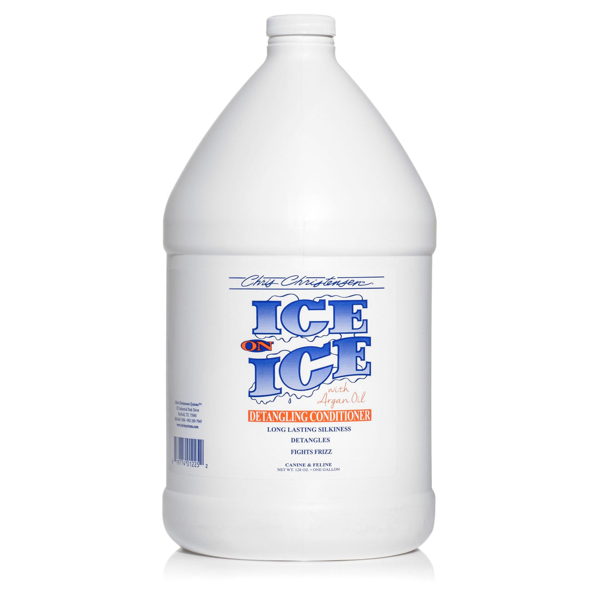 Chris Christensen Ice on Ice detangling conditioner bottle hero for professional grooming