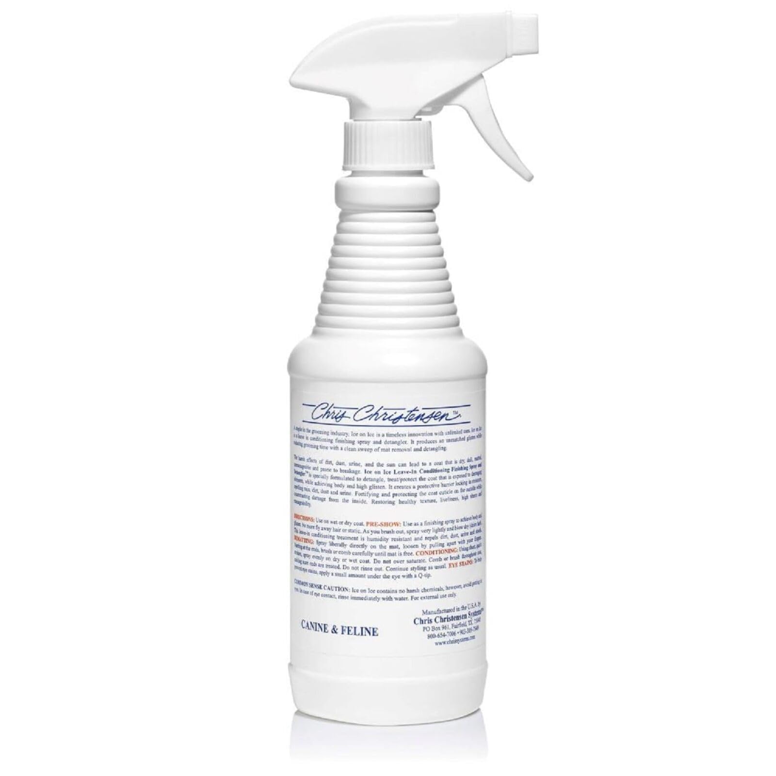 Ice on Ice made in USA highlights premium grooming quality.