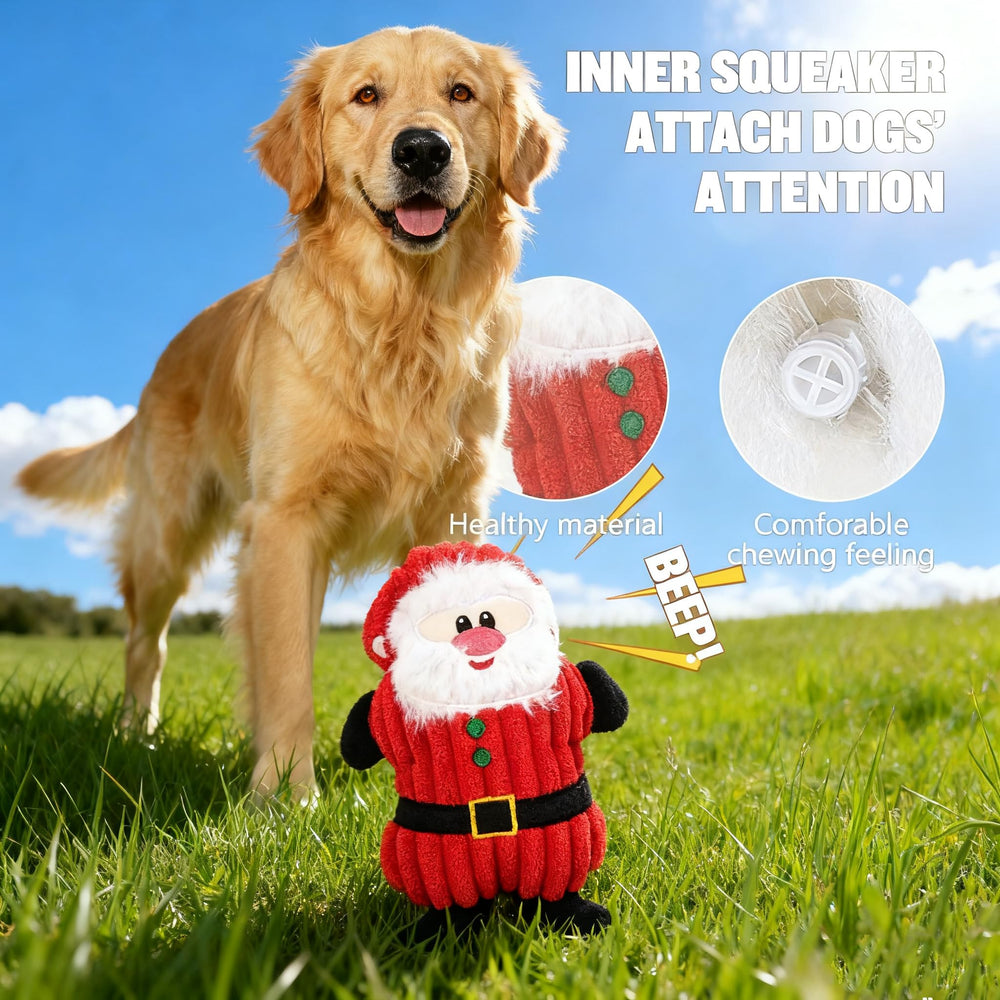 Christmas Dog Toy Set heavy-chewer rope-play close-up emphasizes durable construction for strong jaws
