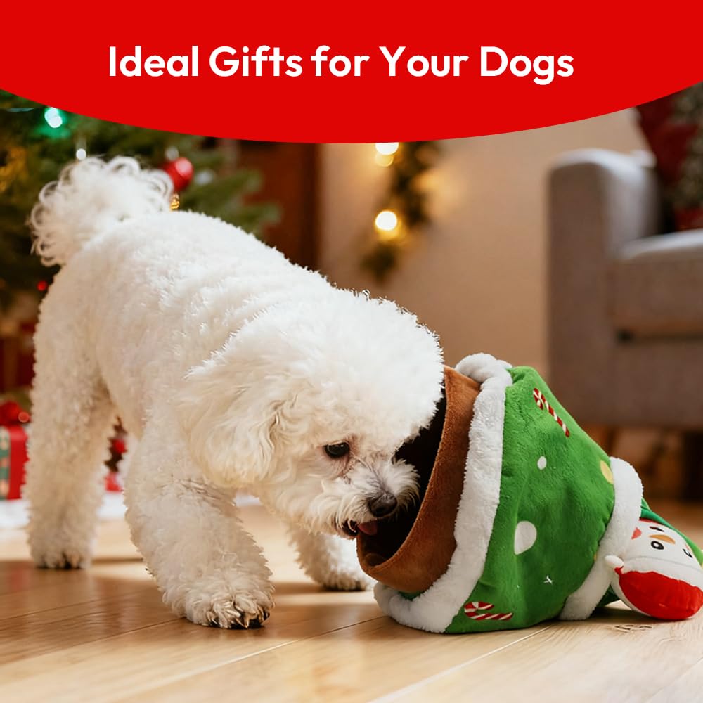 Christmas Dog Toys Plush Puzzle Chew combines softness with brain‑teasing challenges for stimulating minds