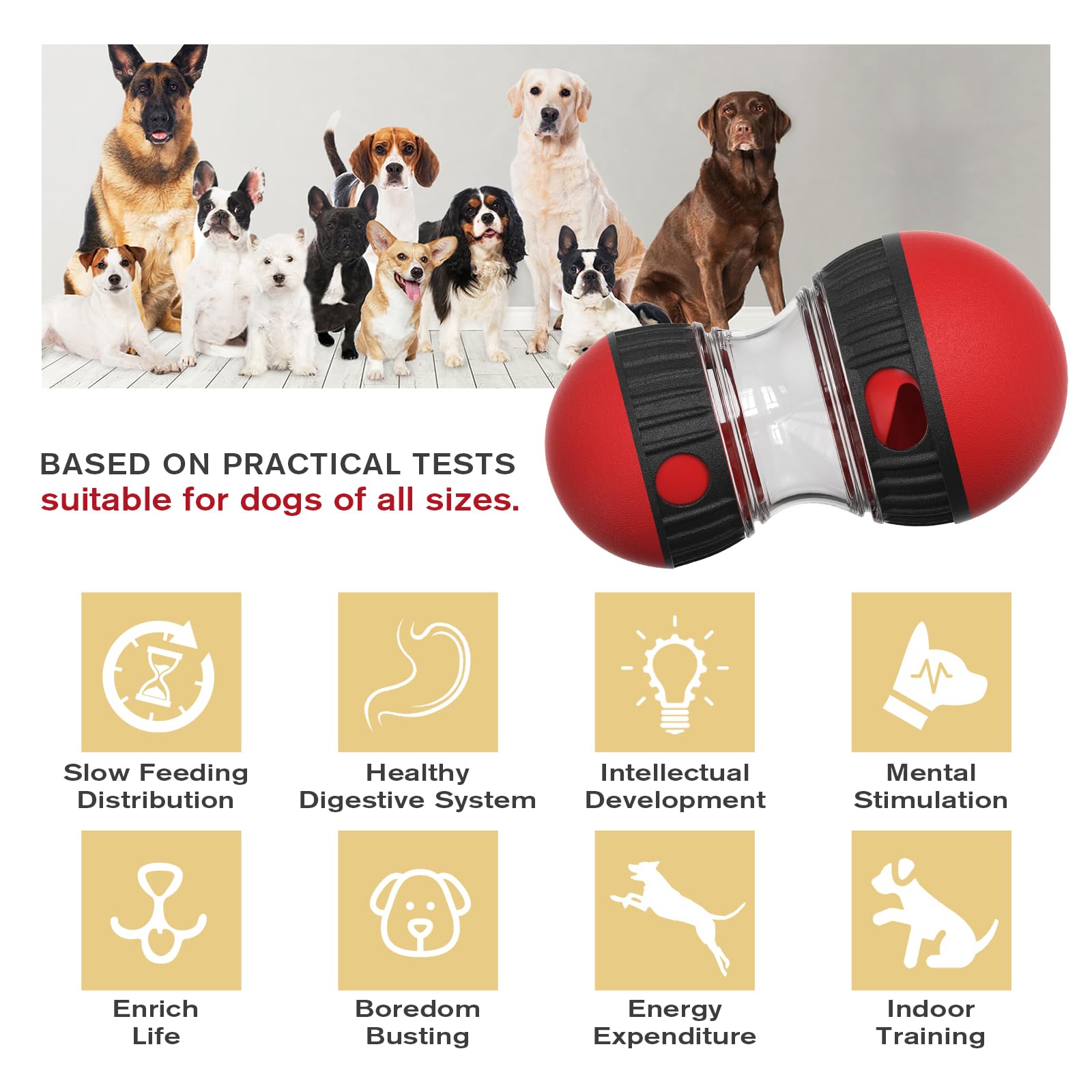 Chronanagese Dispensador de golosinas lento para perros facilita comer despacio