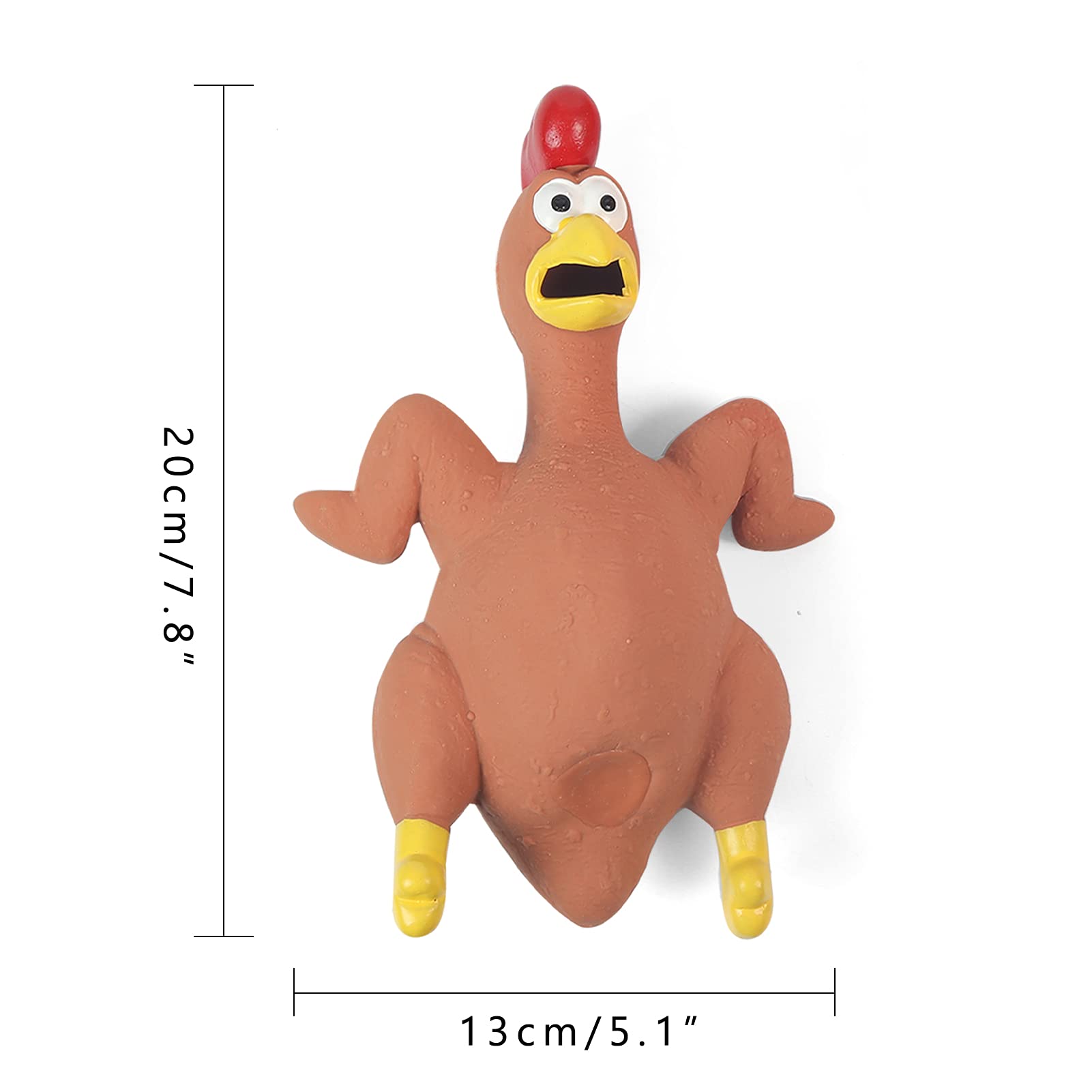ChubbyPiggies rubber chicken dog toy durable chew for gentle chewers