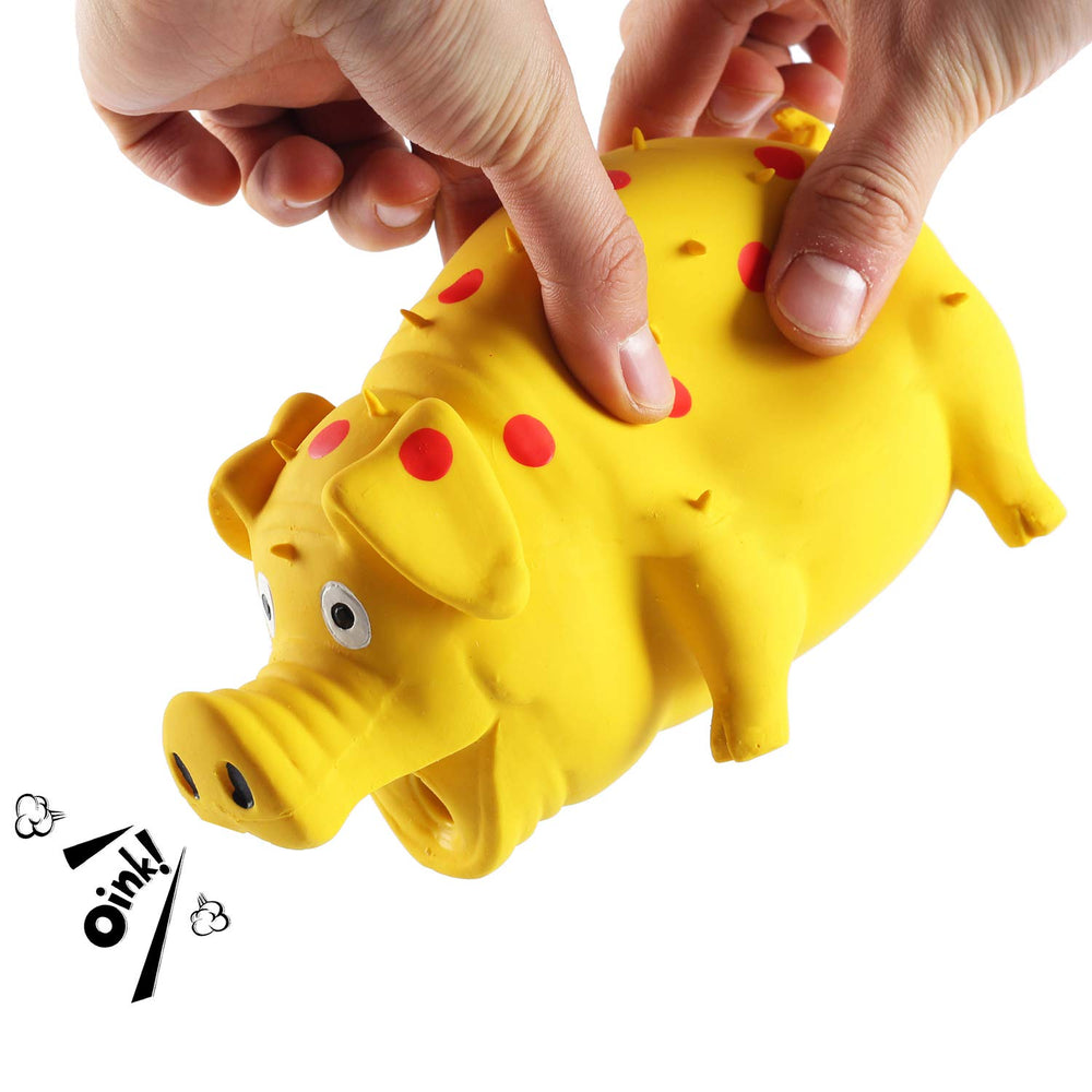 ChubbyPiggies toy close-up emphasizes safe latex material and gentle chew for healthy gums