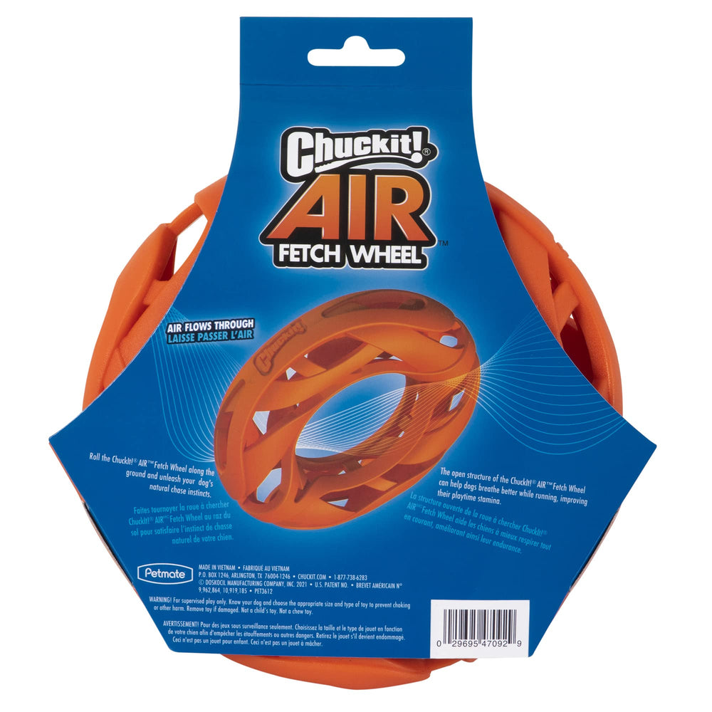 Chuckit! Air Fetch Wheel designed for short-nosed dogs with breathable airflow during play