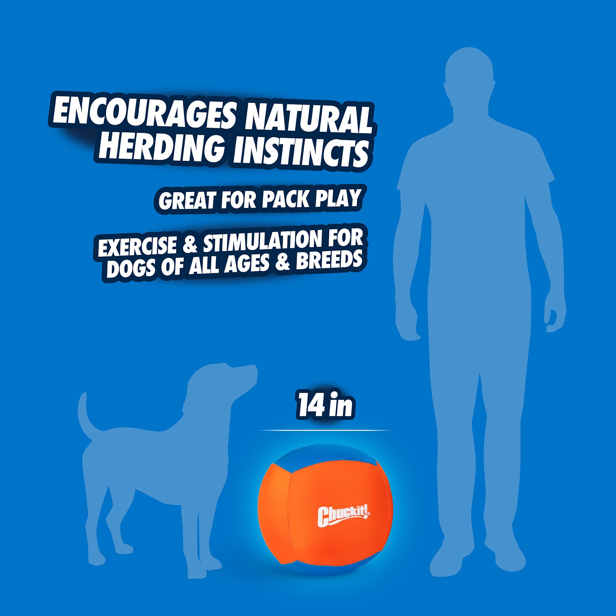 Chuckit! Big Air Ball 3-layer durability supports long-lasting outdoor play.