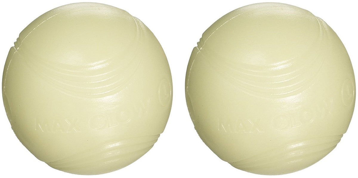 Chuckit! Dog Max Glow Ball night play glow enhances after-dark fetch visibility.