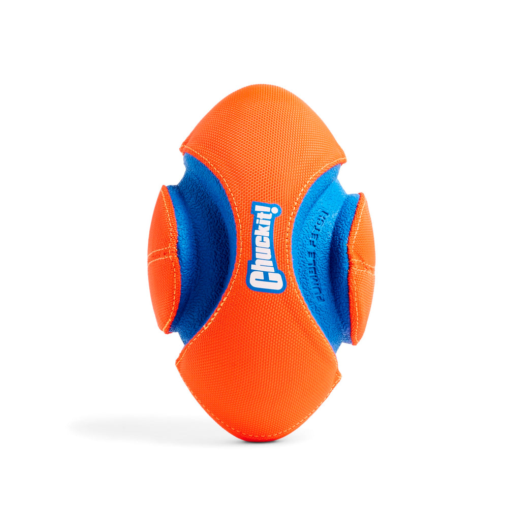 Chuckit! Fumble Fetch floats on water for pool and lake games.