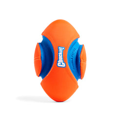 Chuckit! Fumble Fetch floats on water for pool and lake games.