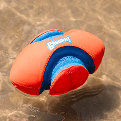 Chuckit! Fumble Fetch grooved design aids secure grip during fetch.