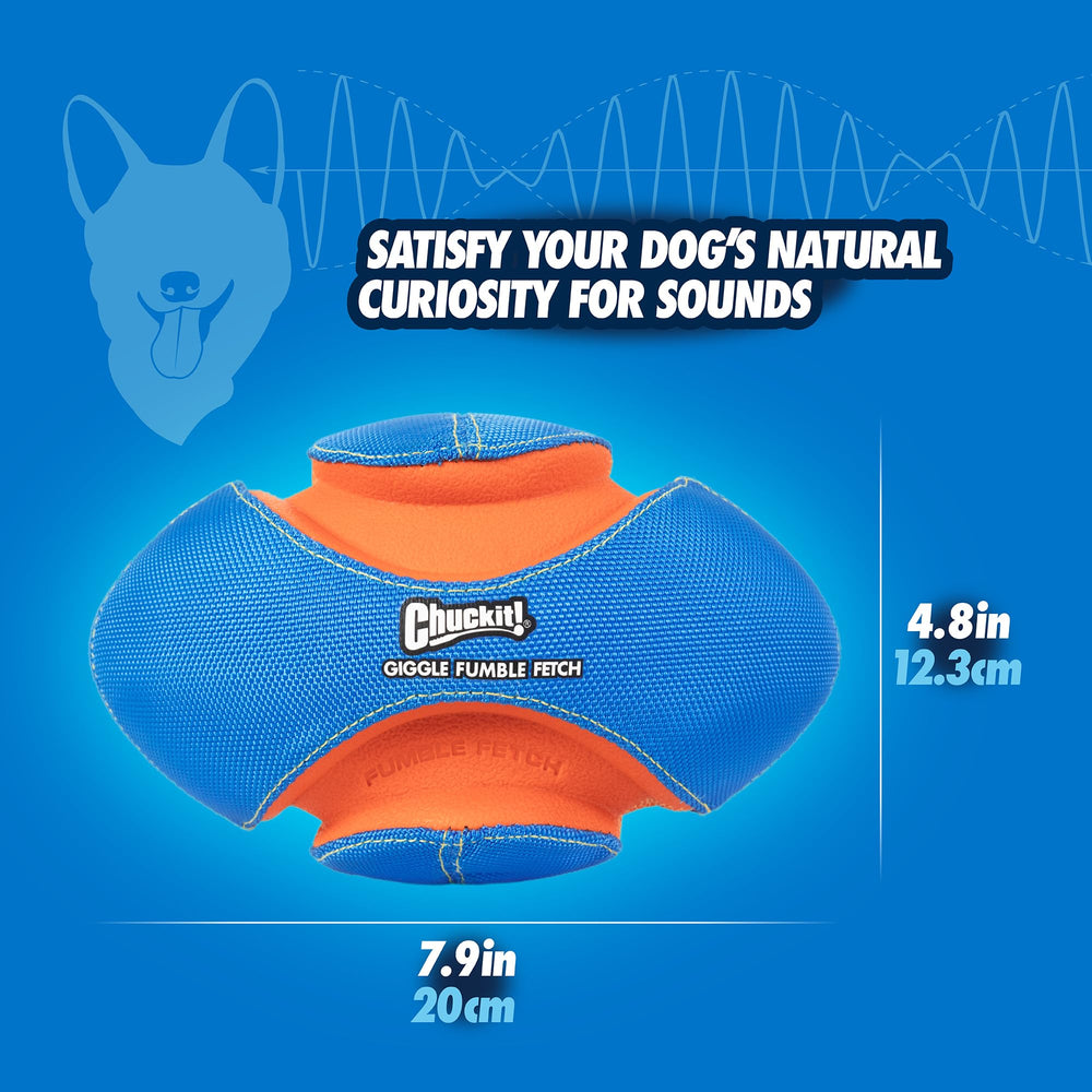 Chuckit! Giggle Fumble ball lightweight foam core enables easy throwing and gentle play.