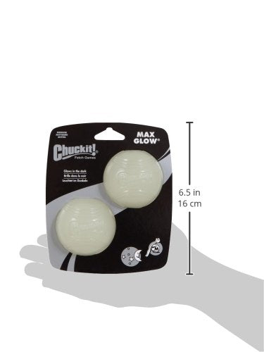 Chuckit! Glow in the Dark Bouncy Ball night-play shot showcases durable, safe material.