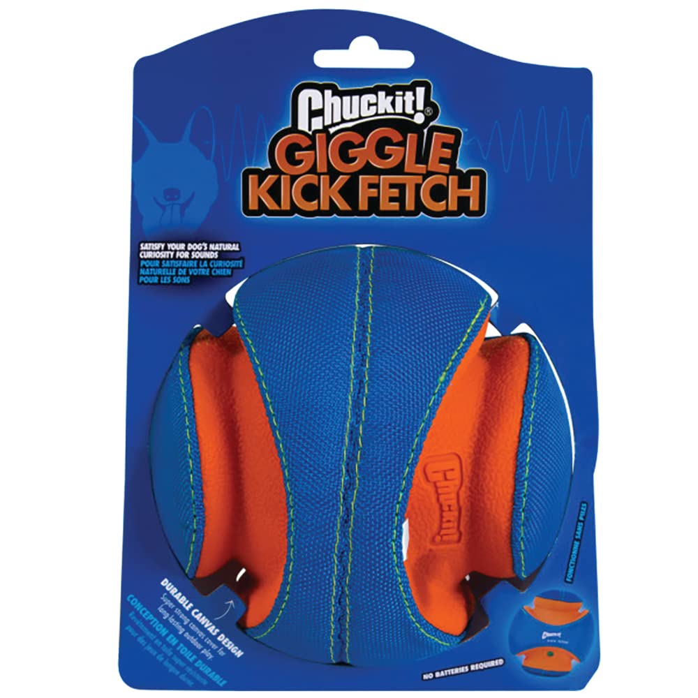 ChuckIt Kick Fetch small canvas-rubber-core view shows durable construction.