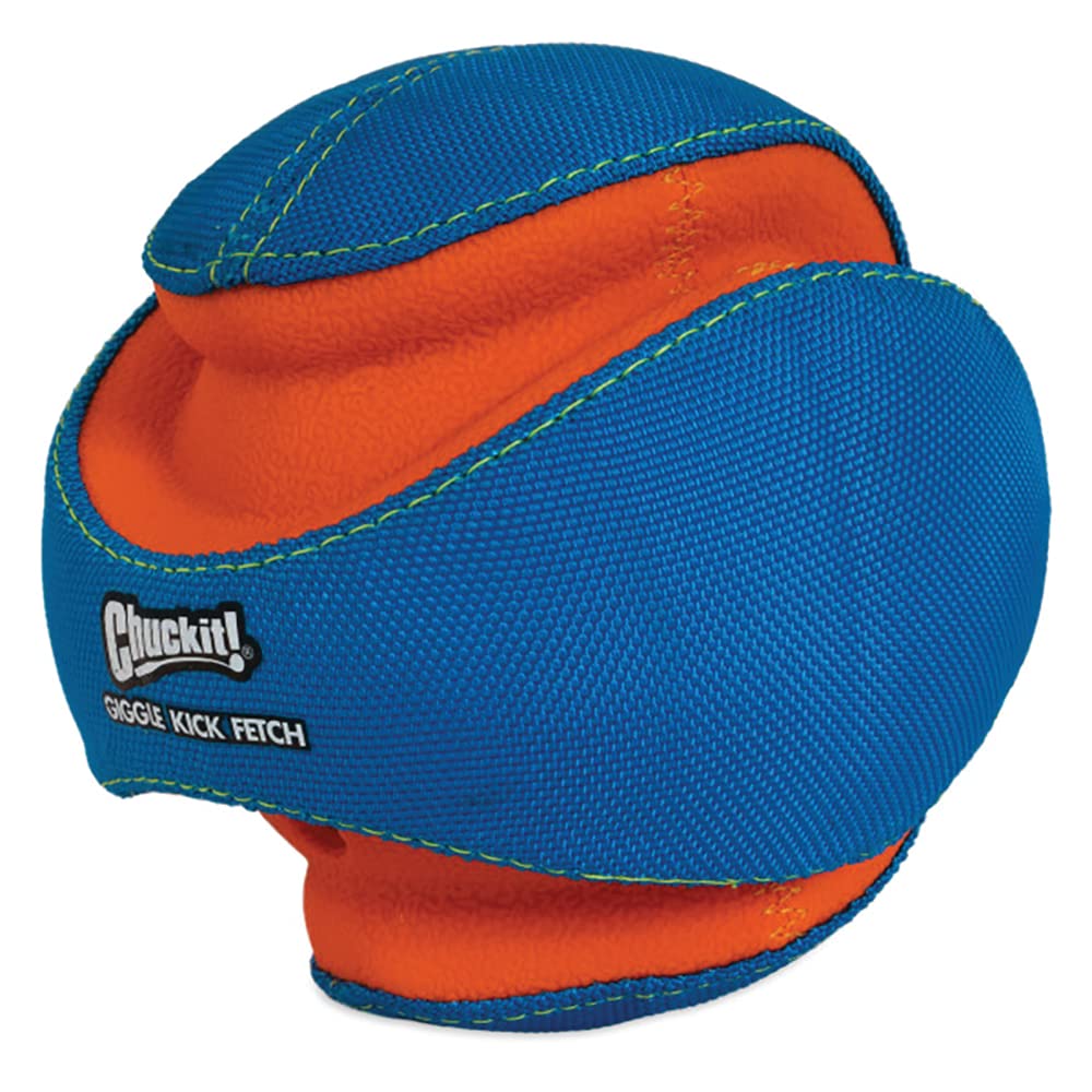 ChuckIt Kick Fetch small side-view giggle ball with high visibility colors.