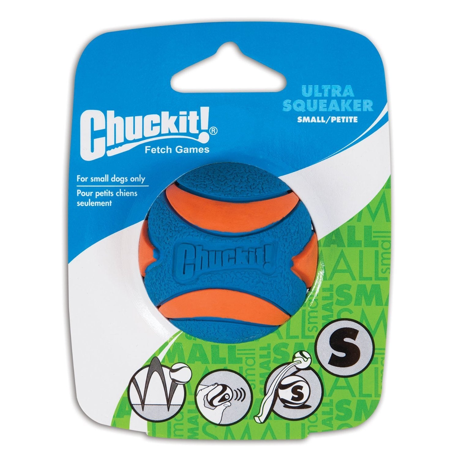 Chuckit! Small Ultra Squeaker Ball four-pack for active fetch play.