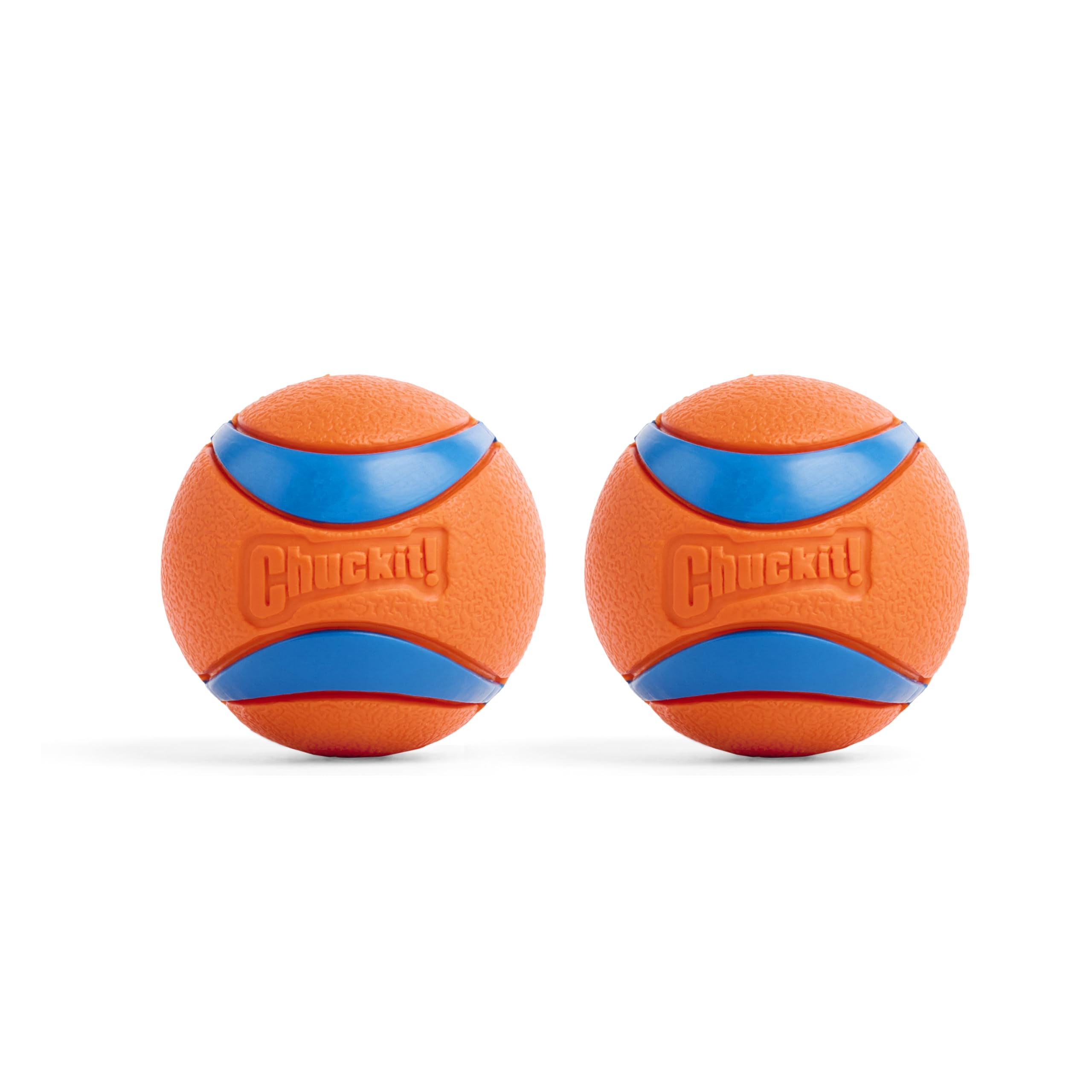 Chuckit! Ultra Ball main view shows durable rubber for high-bounce fetch on land.
