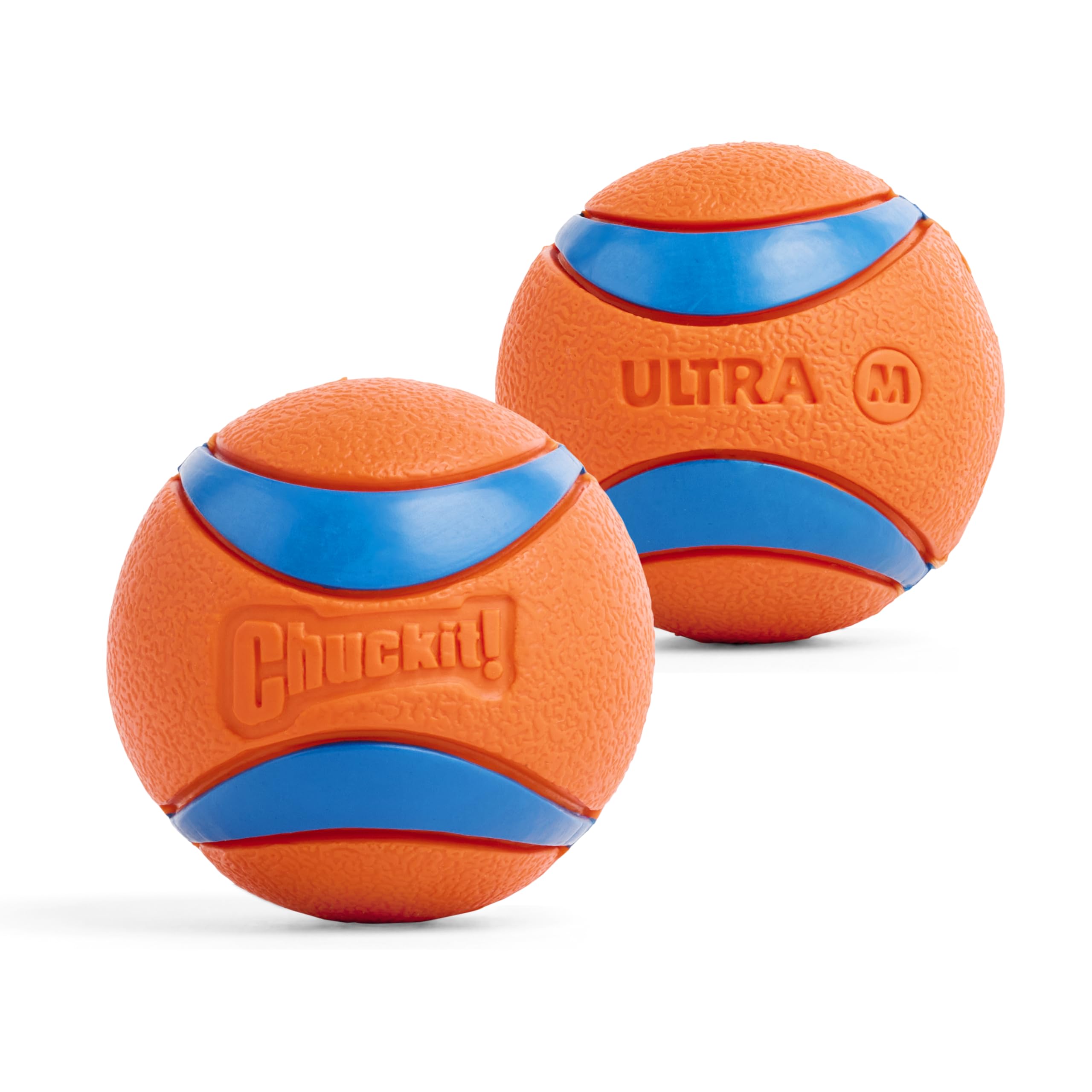 Chuckit! Ultra Ball not a chew toy; safety-conscious play reminder.