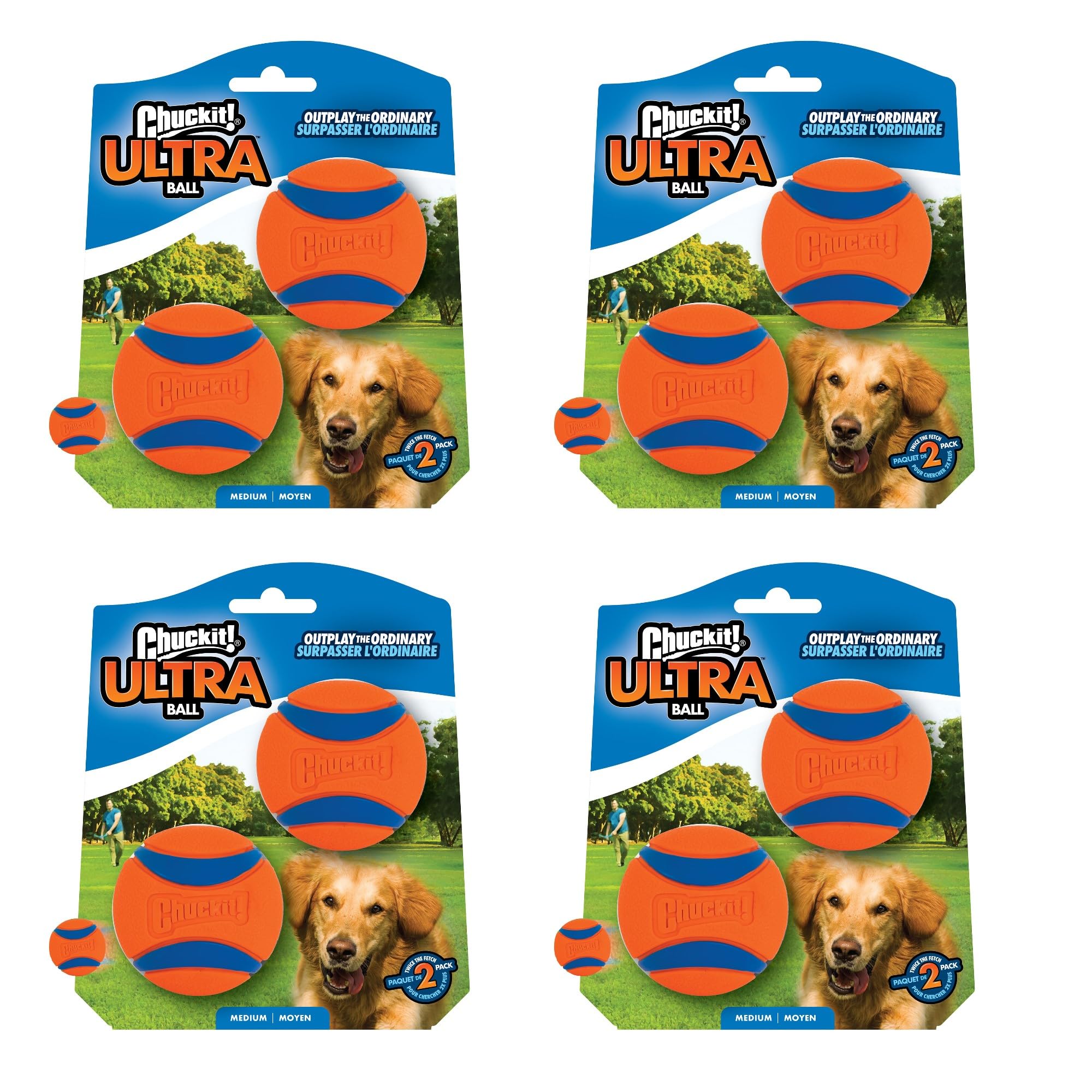 ChuckIt! Ultra Ball 2.5-inch size fits dogs of all sizes for fetch.